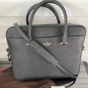 Kate Spade Black Saffiano Leather 13in Laptop Bag